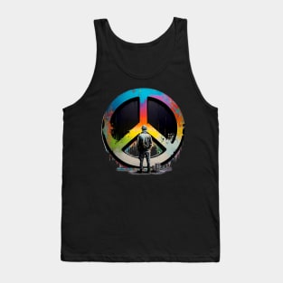 There is No Woke Only Peace on a Dark Background Tank Top